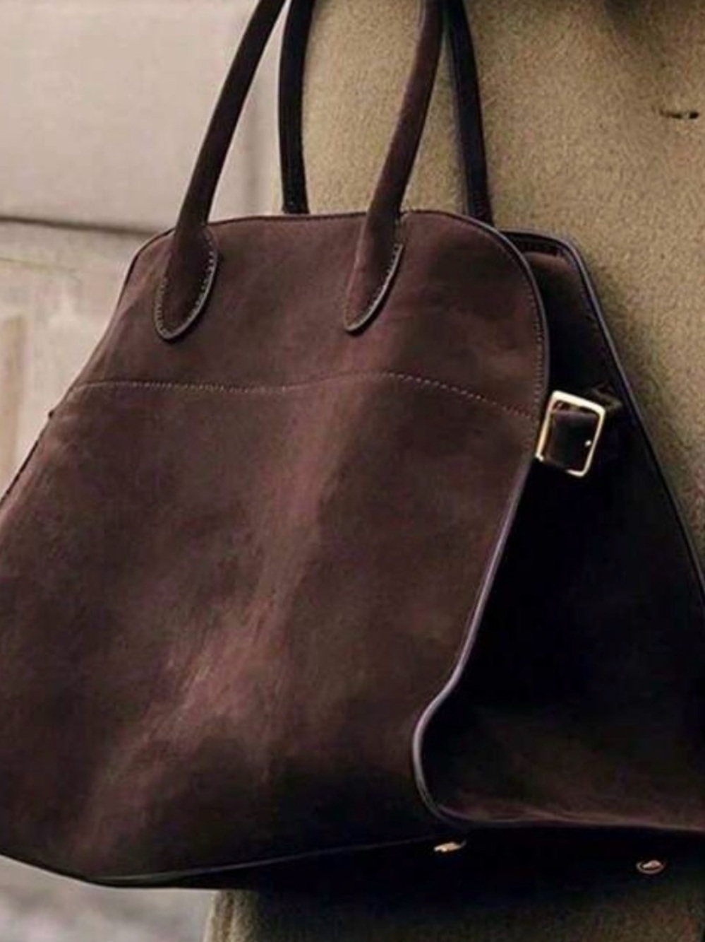 Brown Suede Tote Bag - Classic Women's Handbag